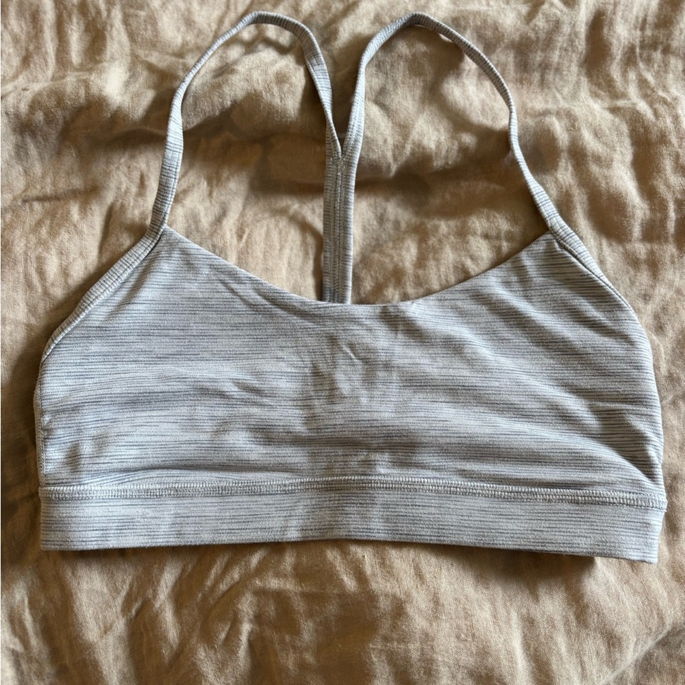 Lululemon Flow Y Light Gray Sports Bra